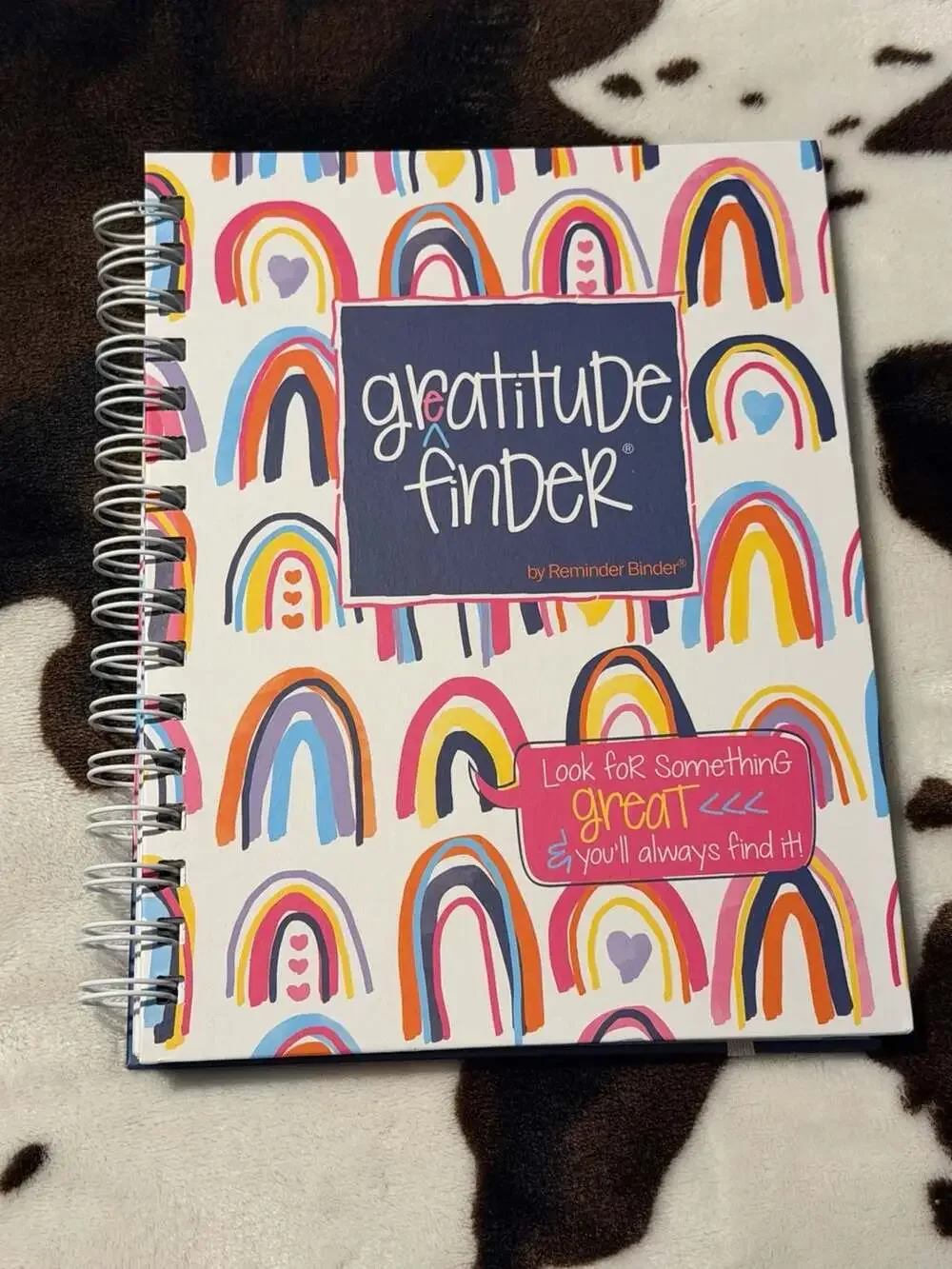 Gratitude Finder Spiral Journal by Reminder Binder with Stickers